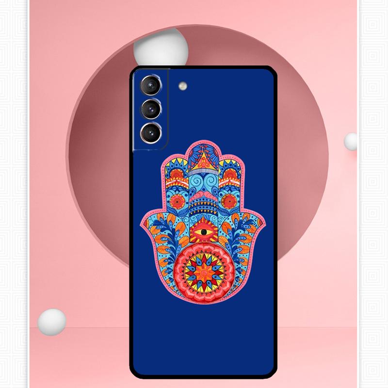Hamsa Hand of Fatima Case For Samsung Galaxy S24 Ultra S20 S21 S22 S23 S25 Ultra S9 S10 Plus S25 FE Cover Funda