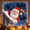Christmas Window Clings Climbing Santa Cling, Roof Claus Static Waterproof Stickers Decal, Reusable Decorative Glass Sticker for Holiday Party Decor