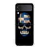 Phone Cover For Samsung Galaxy Z Flip 6 5 4 Case Transparent For Samsung Z Flip 3 Hard PC Foldable Shell Greece Greek Flag Bags
