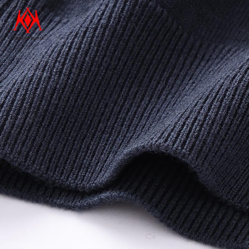 Men's Premium 100% Pure Wool Mock Neck Pullover Sweater