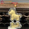 New 1PC 2026 Zodiac Horse Imitation Gold Foil Keychain New Year Lucky Wealth Phone Chain Souvenirs Mobile Phone Key Lanyard Gift