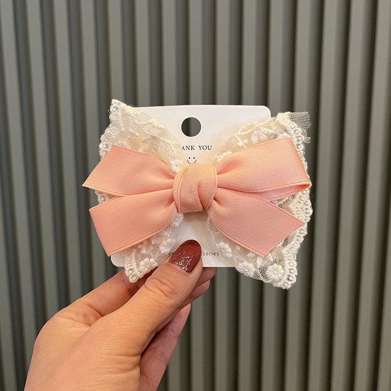 Children's Korean Hair Clips: Bows, Lace, Fashionable Princess Headwear for Little Girls