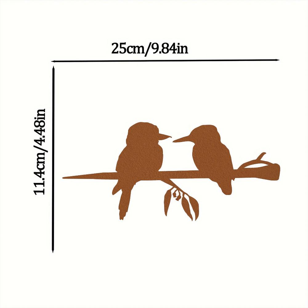 

Силуэт из железа «Две птицы на ветке» Добавьте очарования в ваш интерьер с помощью этой фигурки. Идеально подходит для новоселья и художественного оформления из металла.. Потрясающие птицы светло-серый