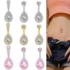 Rhinestone Belly Button Ring Colorful Body Piercing Jewelry Personality Zircon Navel Ring  Women