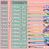Coopay Complete Crochet Hooks Set for Beginners, 2.25mm-8mm Crochet Hook, Ergonomic Crochet Hooks for Arthritic Hands, Cute Animal Print Comfort Grip