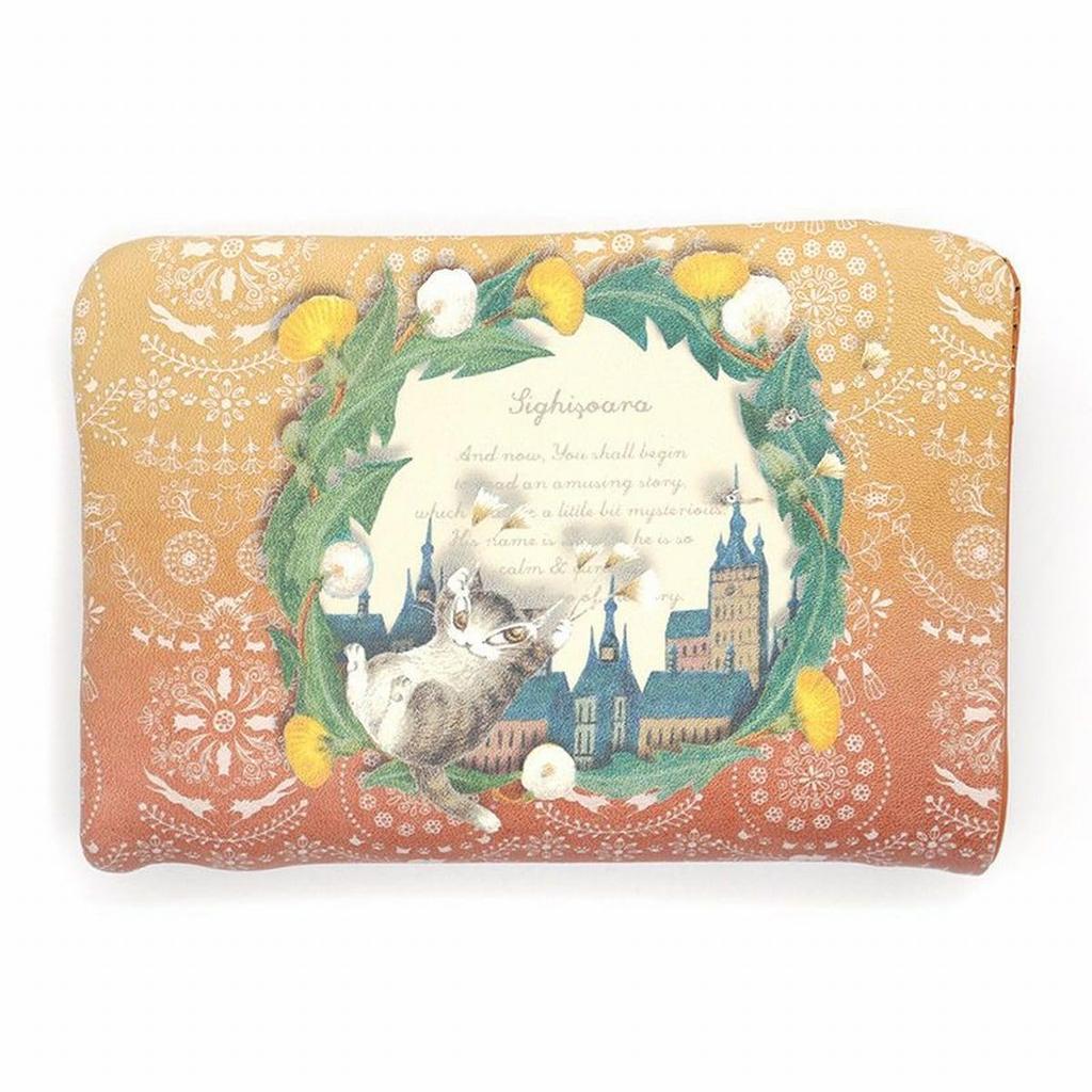 [Wachifield] Dayan the Cat, Genuine Leather, Soft Leather, Comfortable to the Touch, Sighisoara Bifold Wallet