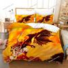 3D Printed Anime Fairy Tail Natsu Bedding Set Boys Girls Twin Queen Size Duvet Cover Pillowcase Bed Kids Adult Home Textile