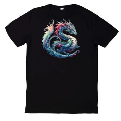 Koszulka Fantasy Smok Magiczny Smok Motyw Bawełna