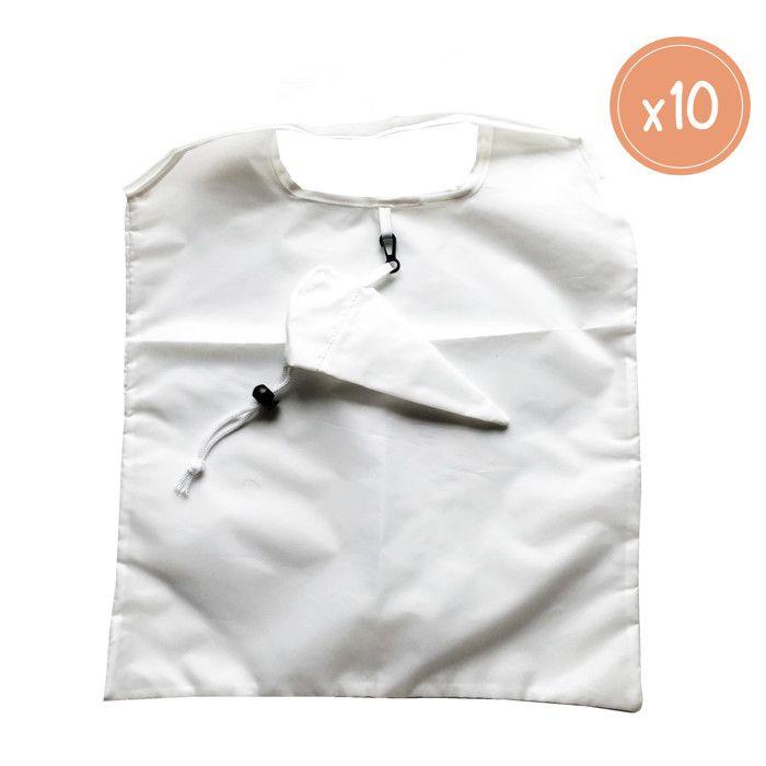 Grand sac vierge blanc pour enfant à colorier 10 pièces
