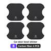4PCS Carbon Fiber Car Door Handle Protection Sticker Emblem Accessories For Mercedes Benz AMG A C E S G Class W201 W210 W108 BV4