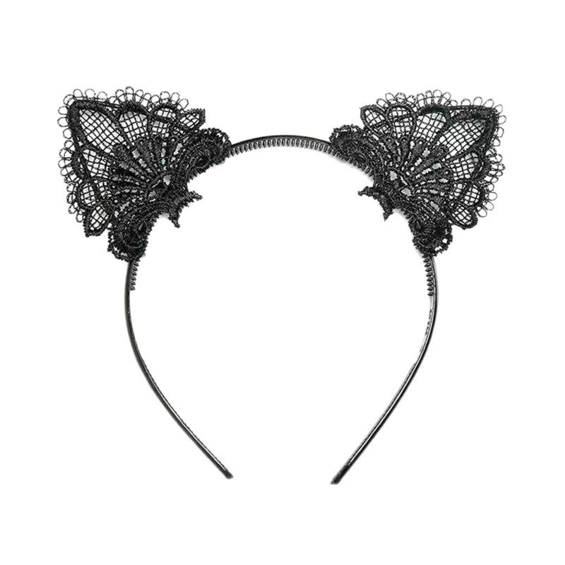 2026 Adorable Water Soluble Lace Cat Ear Thin Headband