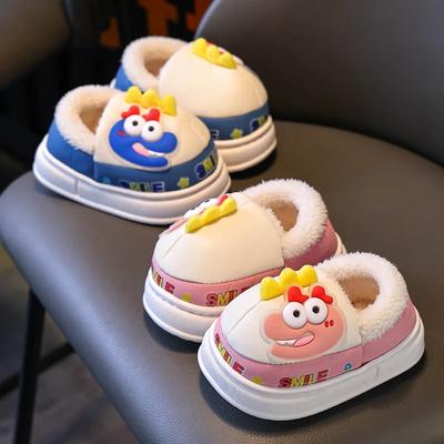 Children Shoes Winter Warm Cotton Plush Slippers Cartoon Waterproof Thick Soled Shoes Fashion Kid Casual Shoe Sandalias De Mujer