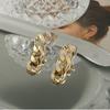 Retro Gold Metal Chain Long Painless Mosquito Coil Clip On Earrings Without Ear Holes Ins Temperament for Woman Jewelry