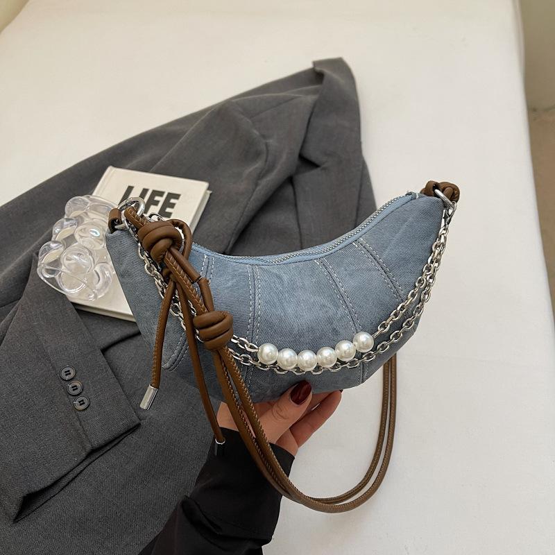 Popular Niche Bag Women's Spring and Summer New Fashion Versatile Messenger Bag Shoulder Dumpling Bag Croissant Bag