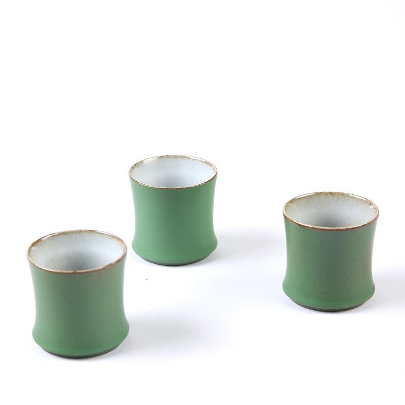 1 Stück Kreative Keramiktasse Grüne Bambus-Teetasse