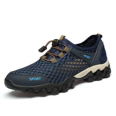 Summer Outdoor Sneakers Men Mesh Canvas Shoes Male Breathable Beach Casual Sneakers Classic Men’s Hiking Shoes Large Size 46