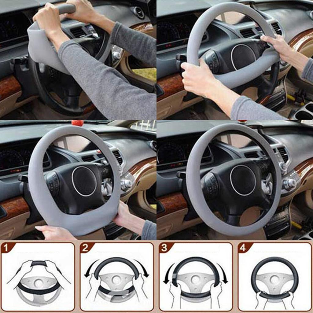 36cm 38cm 40cm Universale Morbido Silicone Bagagliaio Auto Antiscivolo Coprivolante Interni Texture Pelle Accessori 14" 15" 16"