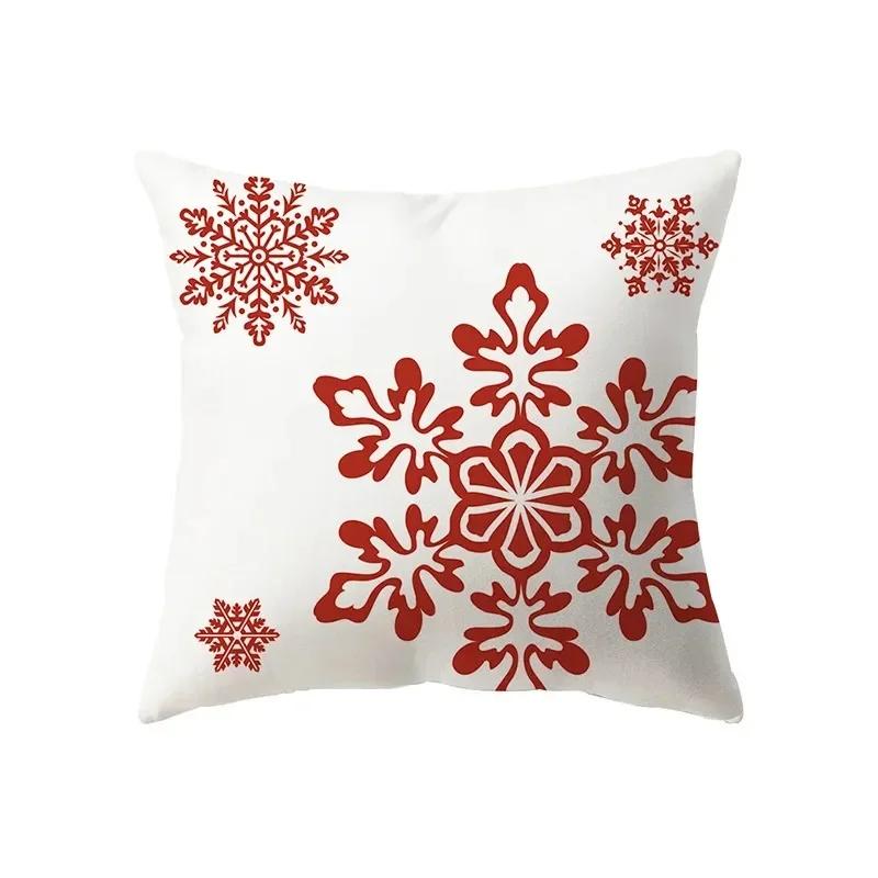

Рождественская тема Декоративная наволочка с принтом для подушки Домашняя Гостиная Диванная подушка Наволочка 66x66cm бордовый