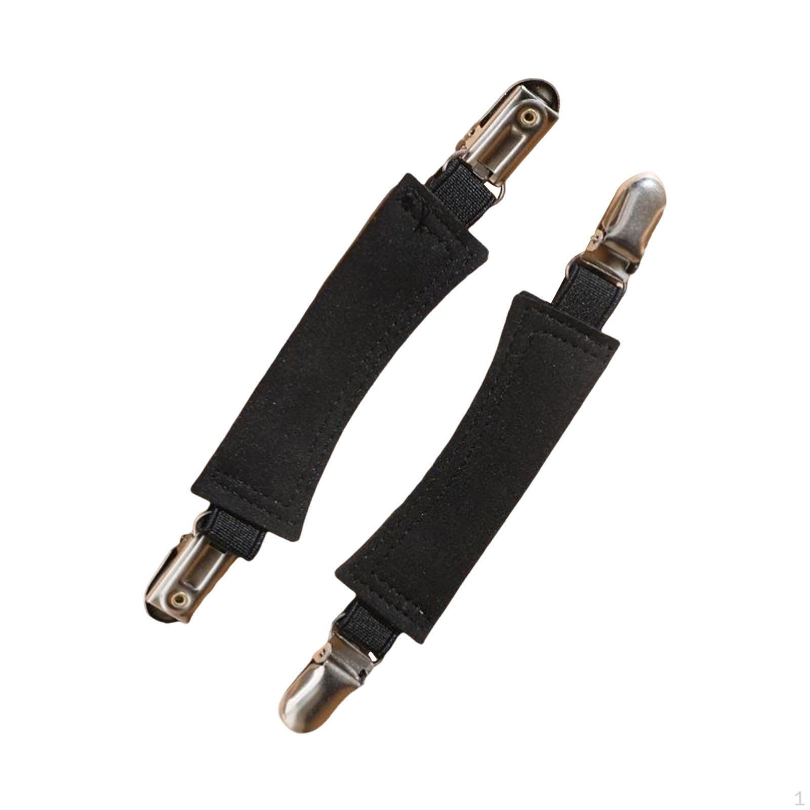 

Elastic Shoe Strap Set, Adjustable Heel Straps, NonSlip Rubber Tab, Replaceable Clips, чорний