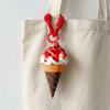 Simulation Ice Cream Keychain Cute Food Shaped Keyring Fashion Ice Cream Key Rings  Holiday Gifts