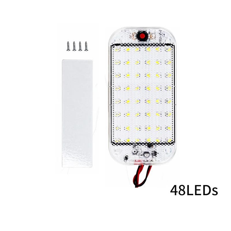 

1 шт. 12 В-80 В Светодиодная планка для салона автомобиля Белая световая трубка с переключателем для фургона, грузовика, грузовика, дома на колесах, кемпера, лодки, потолочные светильники для салона автомобиля 6500K