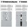 2 Stück/Set 120 Ampere Anderson-Style-Stecker mit 4 Klemmen Anderson Power-Stecker Langlebige Premium Anderson-Style-Stecker Batterie