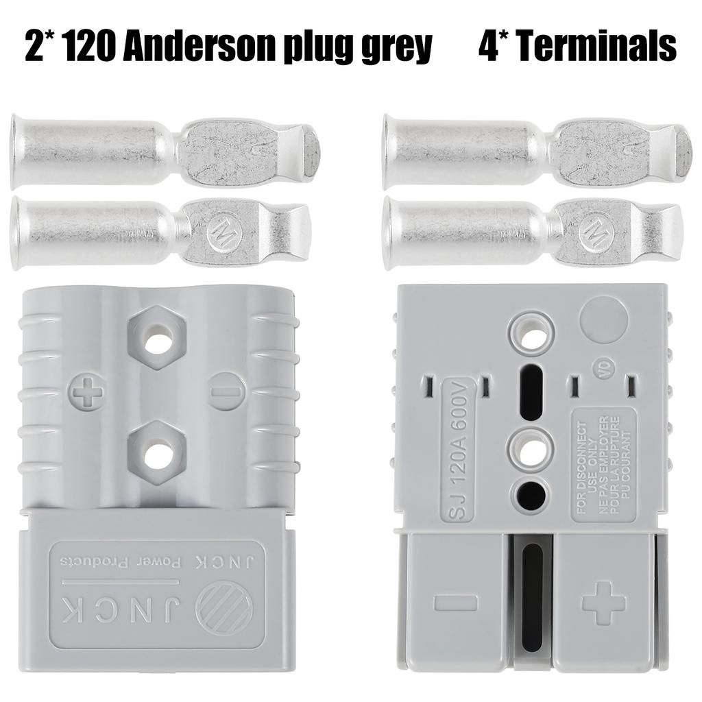2 Stück/Set 120 Ampere Anderson-Style-Stecker mit 4 Klemmen Anderson Power-Stecker Langlebige Premium Anderson-Style-Stecker Batterie