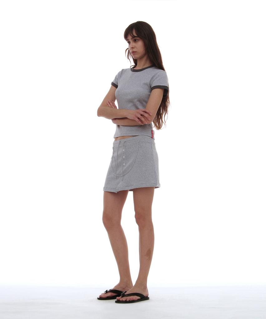 Partimento Woman Pwc Brief Detail Mini Skirt_Melange