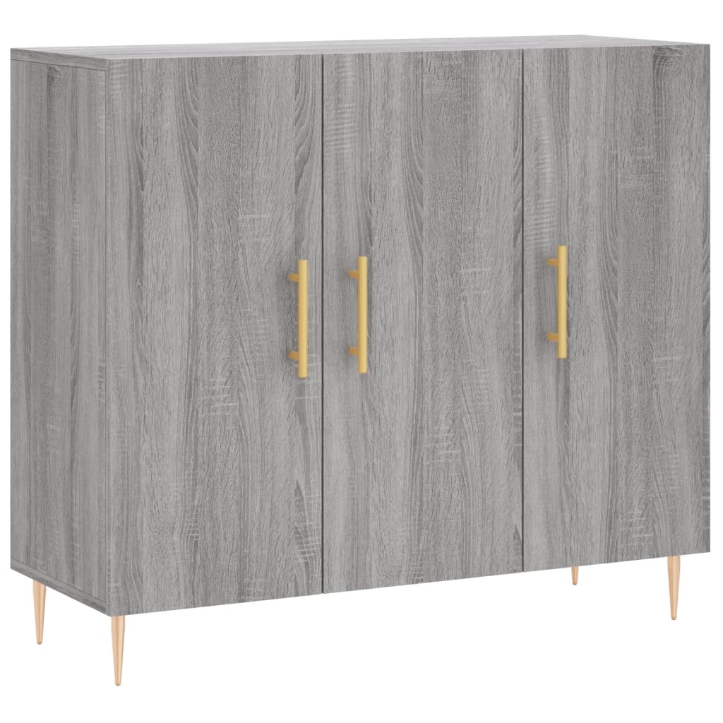Sideboard Gray Sonoma 90x34x80 Cm Particleboard