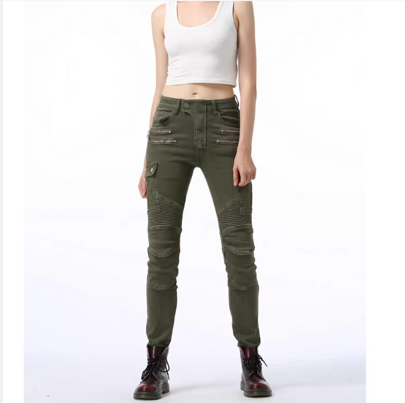 LOONG+BIKER+Women's Harley Style Jeans+Motorcycle Cycling Casual Motorcycle Racing Anti Drop Pants