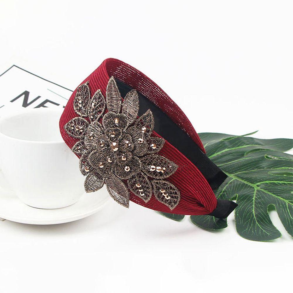 Cloth Wash Face Non Slip Wide Side Korean Head Wrap Lace Hairbands Women Hair Hoop Mother Headband