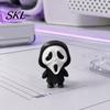 Decorative Car Console Ornament 3D Printed Scream Ghost Face Ornament, Mini Desktop Statue for Halloween Eye-catching Scary Figurine Decoration, Funny