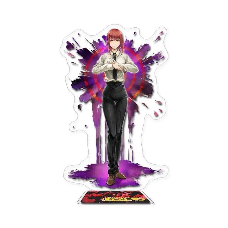 Anime Chainsaw Man Stand Model Plate Standing Denji Power Angel Makima Figurine Transparent Acrylic Standee Holder Fan Collect