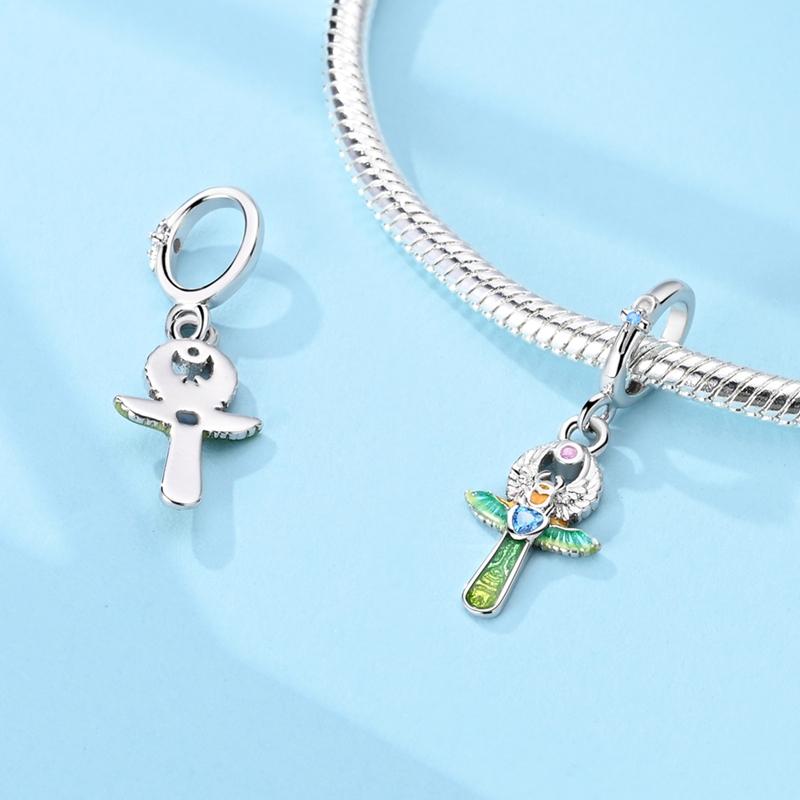 Copper Jesus Bible Cross Devil'S Eye Charms Beads Fit Original Bracelet Diy Jewelry Party Gifts