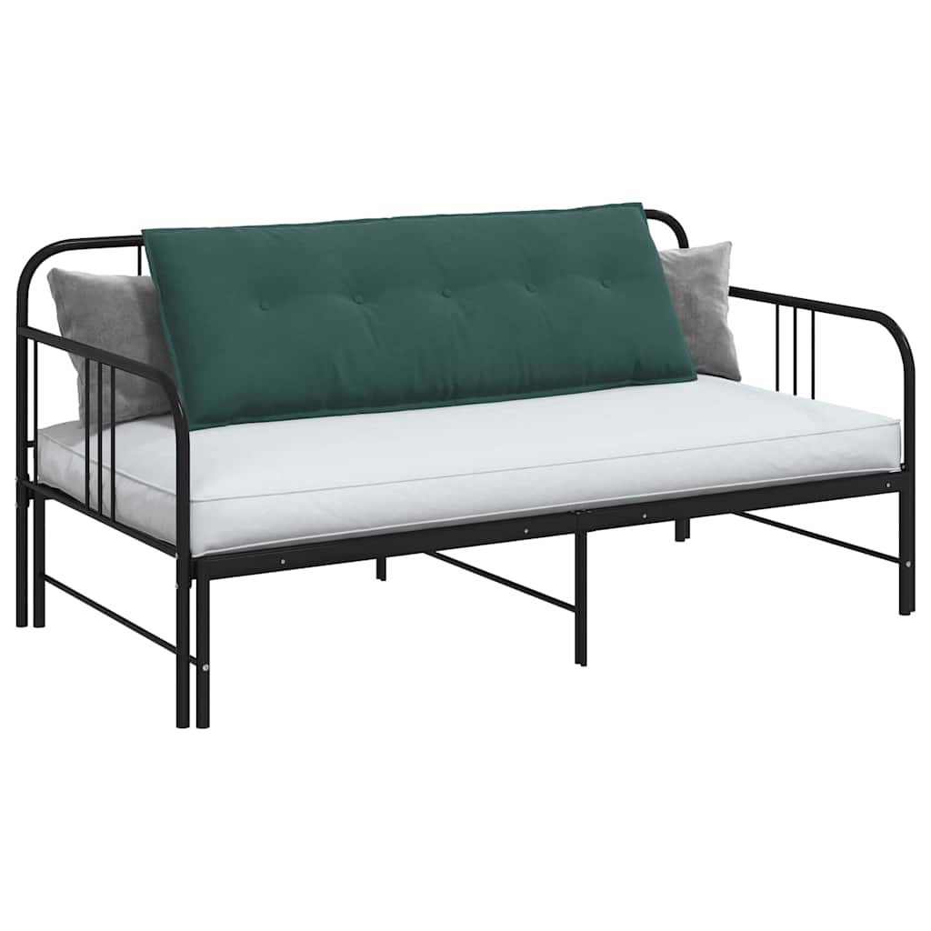 Back Cushion Dark Green 140 x 50 cm Cord Fabric