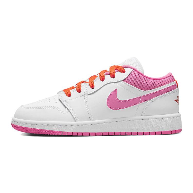 Jordan Air Jordan 1 Low Pinksicle Low top Vintage Basketball Shoes GS Pink White DR9498-168(Team27-)