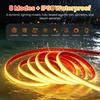 IP68 Solar Powered COB LED Neon Strip Light 24V 320LEDs/m High Density Flexible Ribbon Remote Control 1-10m Outdoor Garden Lamp
