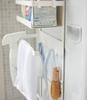 Yamazaki Washing Machine Side Magnetic Storage W28 x D11 x Plate Laundry Laundry 3309 (Yamazaki Industries) Rack, White, Approx. H67cm, Design, Rack,