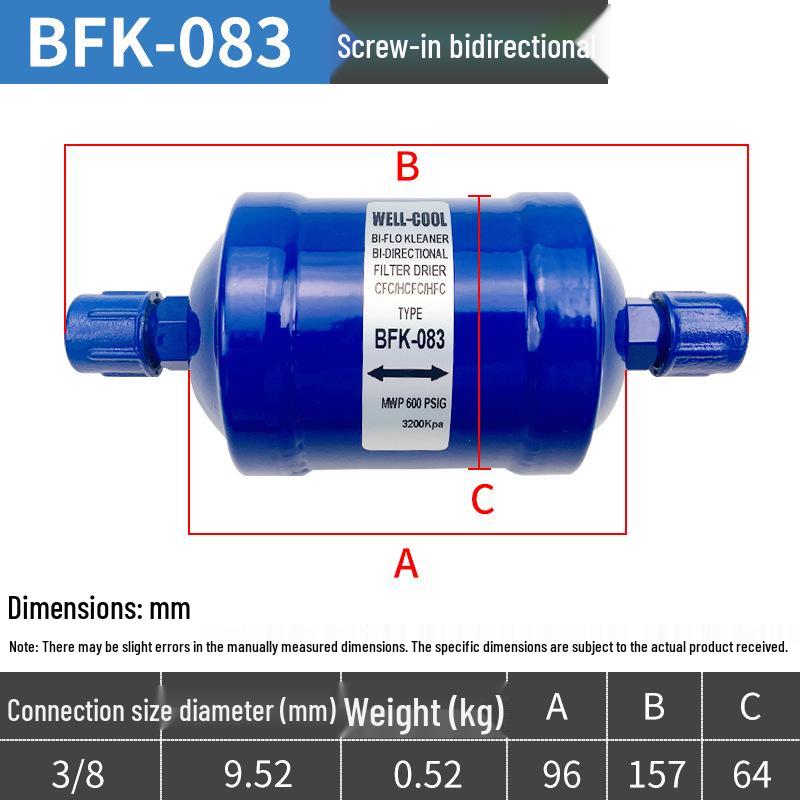 Central Air Conditioning Cold Storage Dryer Filter Unit - Refrigeration Accessories 083/084