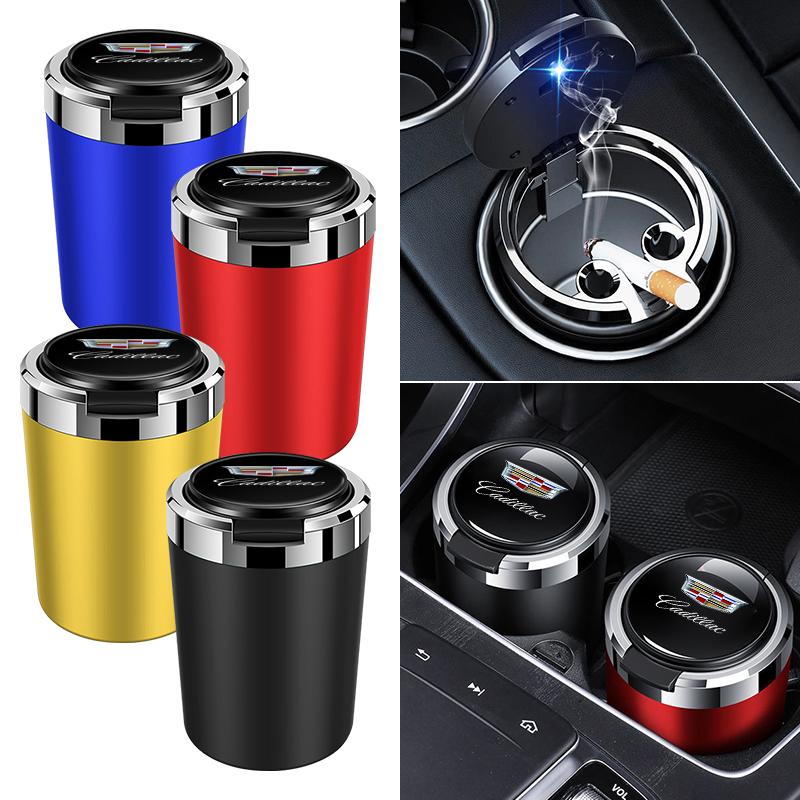 1pcs Car Supplies Cigarette Ash Holds Cup for Cadillac Logo Escalade CTS ATS SRX XTS XT5 STS CT5 CT6 BLS XLR Accessories