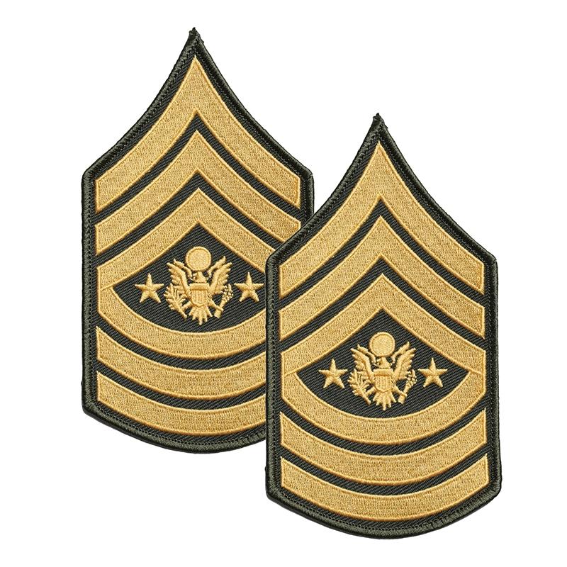 US Vietnam M65 Trench Coat Armband Embroidered Sergeant Major Sergeant Sergeant Shoulder Badge OG107 Shirt Badge TCU Badge