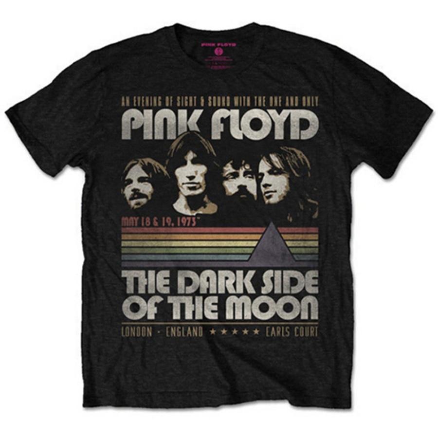 Pink Floyd Official Mens T shirt - Dark Side of the Moon Vintage Stripes (Small) S