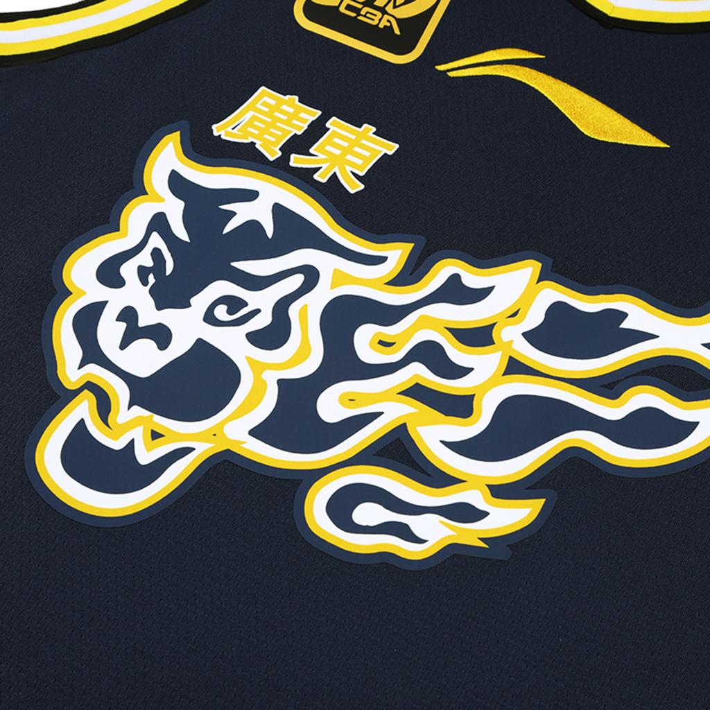 Li Ning CBA Series 24-25 Season Guangdong Hongyuan Fan Edition Pullover V-Neck Printed Color Block Basketball Jersey Men jersey AAYU515-1