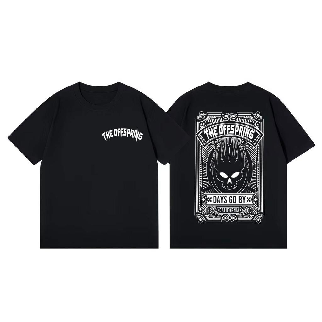 Punk Rock Band The Offspring Double Sided Print Tshirt Fashion Vintage Short Sleeve T Shirts Men Women Casual Cotton Tshirts