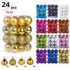 24 stk 3 cm Julekuler Sett Juletre Hengende Anheng Julepynt Hjemmefest Hengende Ornament Årspynt