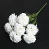 Silk Cloth Artificial Carnation Bouquet Photography Props 7 Heads Simulated Carnation Mother's Day Gifts Wedding Fake Flower