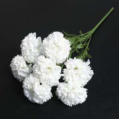 Silk Cloth Artificial Carnation Bouquet Photography Props 7 Heads Simulated Carnation Mother's Day Gifts Wedding Fake Flower