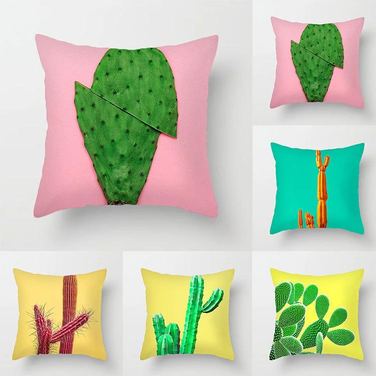 

Juste de coussin à motif de plantes fraîches, taie d oreiller de luxe, décoration de bureau, maison 40x40cm