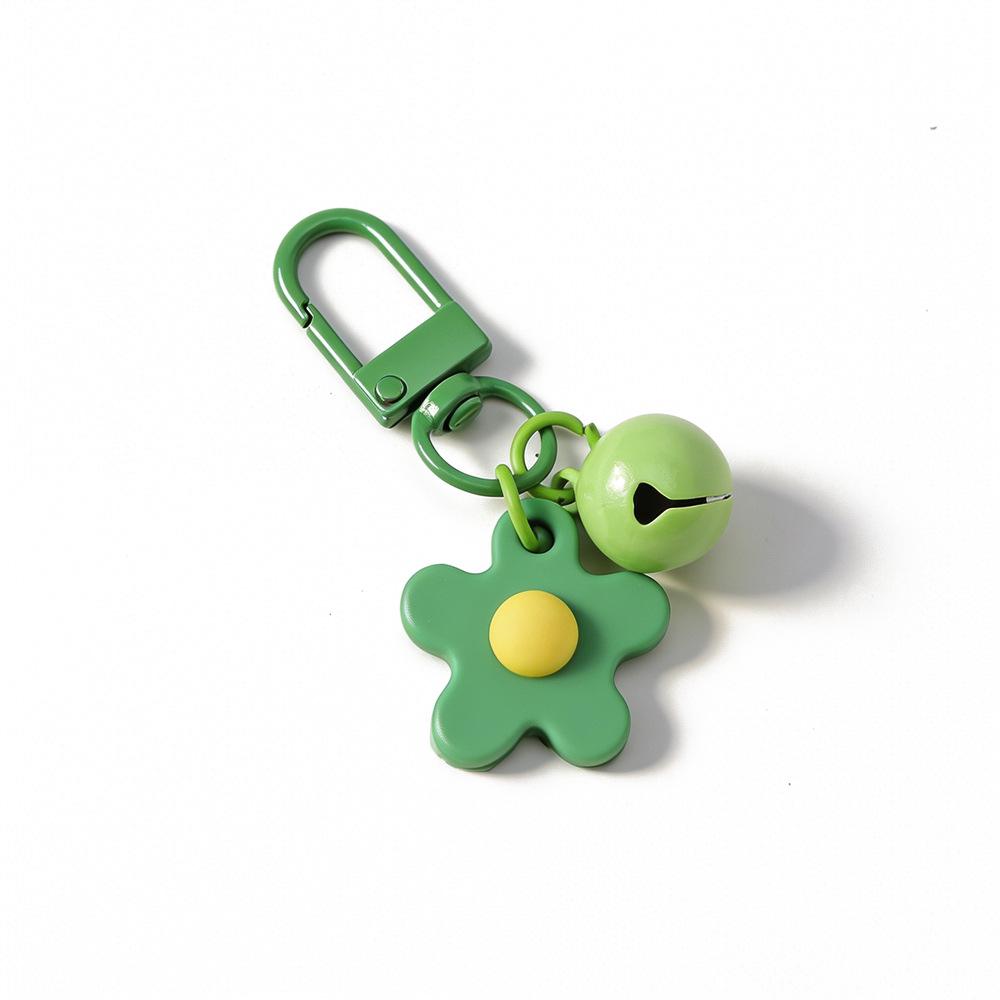 Colorful Enamel Flower Bell Keychain - Candy Color Keyring Jewelry DIY Pendant