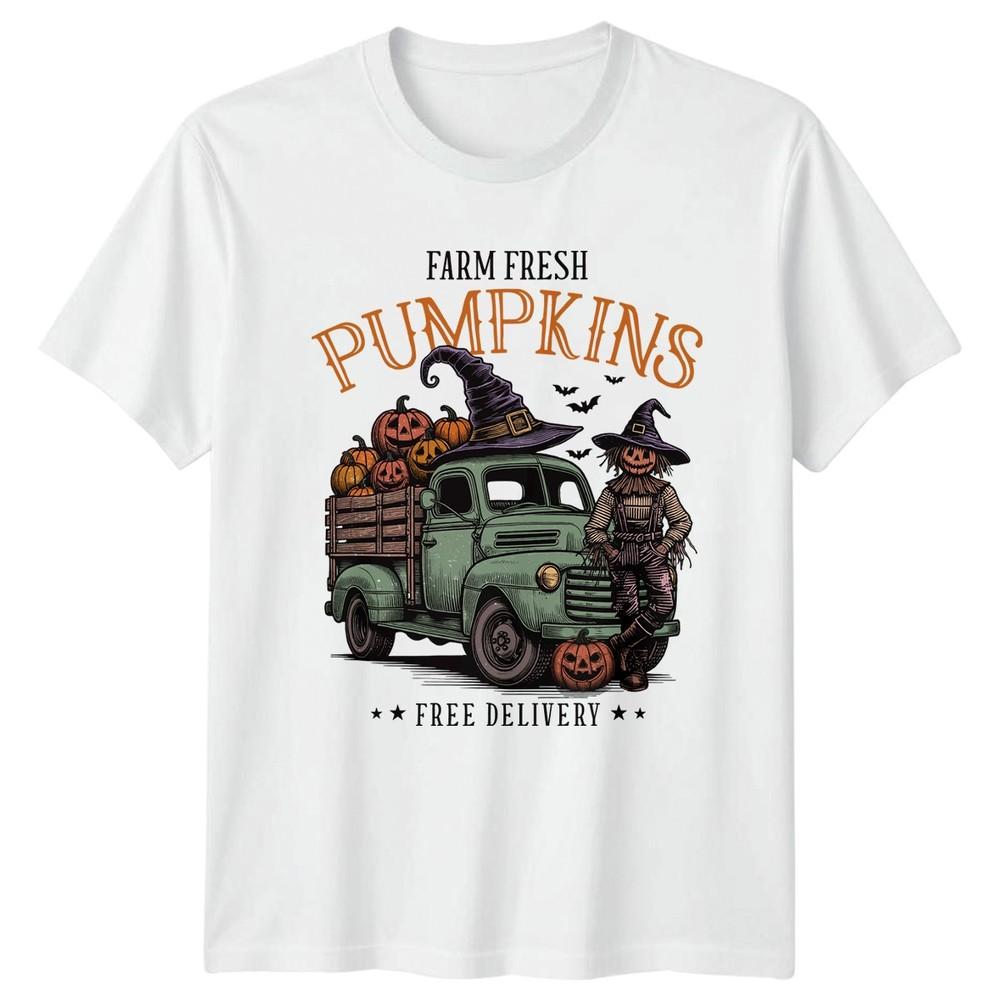 Farm Fresh Pumpkins Free Delivery TShirt Halloween Gift For Him And Her S